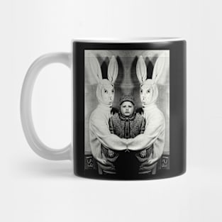 Twin Scary Easter Bunnies Mug